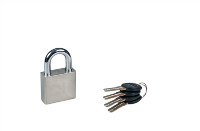 Ổ khóa sắt vuông mạ niken